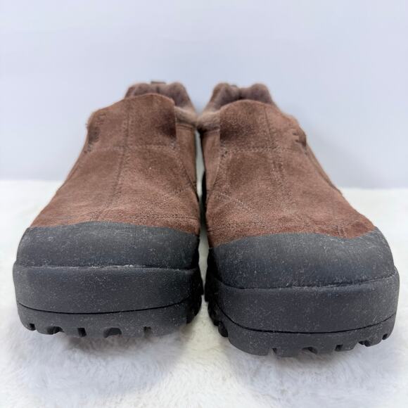 L.L. Bean Mens Winter Shoes Clogs Brown Suede Primaloft Size 9 Wide main image 6